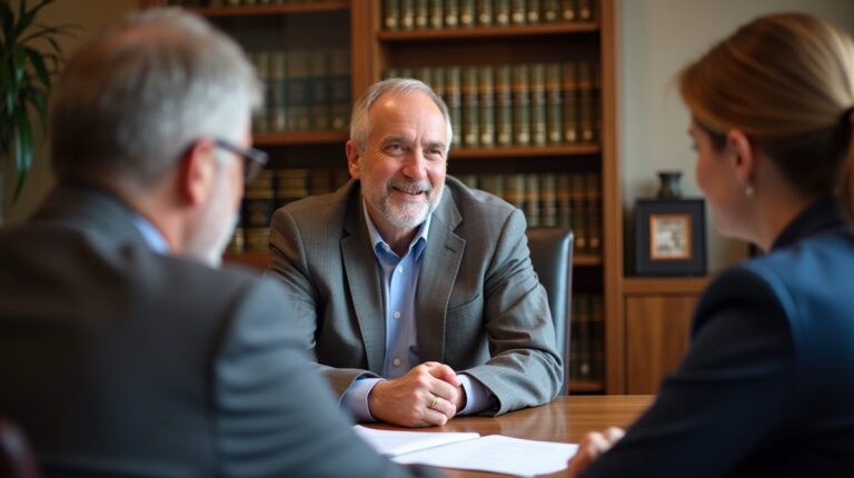 The dedicated legal team at Escondido Probate Law serving Riverside probate matters is pictured conferring with heirs to navigate the probate process to execute vital documents discussing Naming the Trustee as a Beneficiary