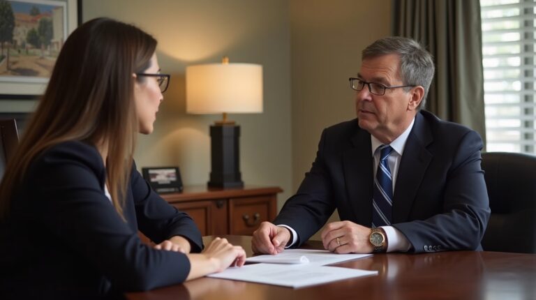 The dedicated legal team at Escondido Probate Law serving Riverside probate matters is pictured conferring with heirs to navigate the probate process to execute vital documents discussing Notice of Petition vs Notice of Hearing