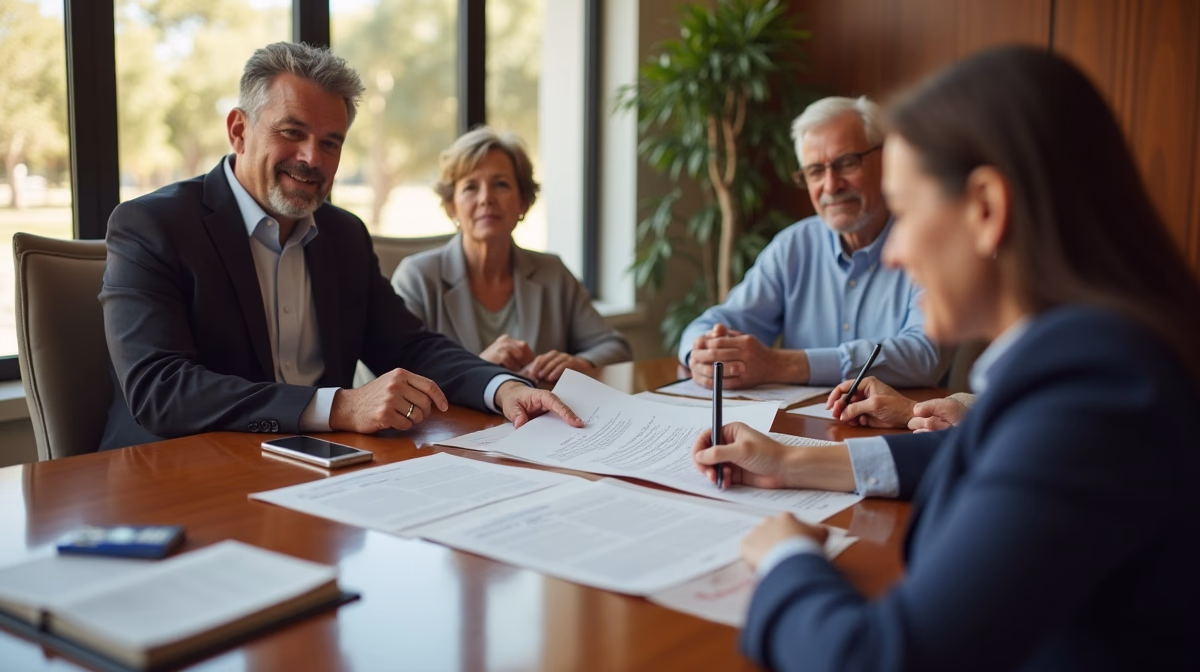 The dedicated legal team at Escondido Probate Law serving Riverside probate matters is pictured conferring with heirs to navigate the probate process to execute vital documents discussing Paying Debts Before Small Estate Filing