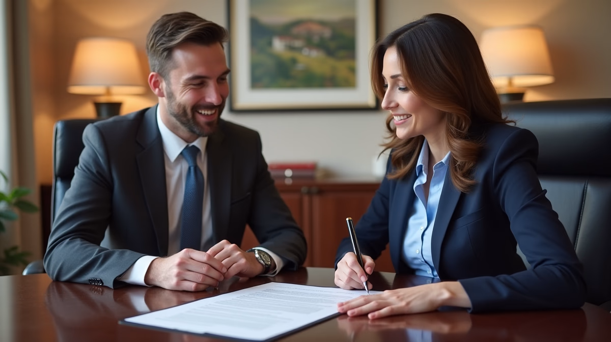 The dedicated legal team at Escondido Probate Law serving Riverside probate matters is pictured conferring with heirs to navigate the probate process to execute vital documents discussing Petition for Extraordinary Fees