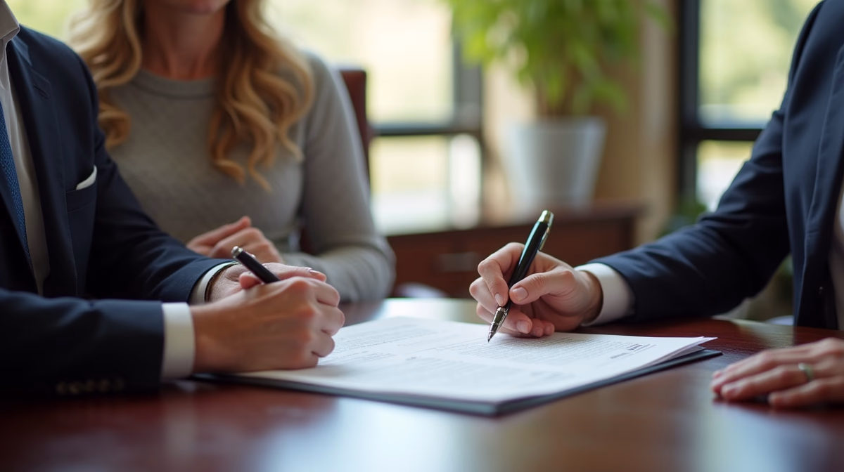 The dedicated legal team at Escondido Probate Law serving Riverside probate matters is pictured conferring with heirs to navigate the probate process to execute vital documents discussing Petition for Partition of Escondido Property