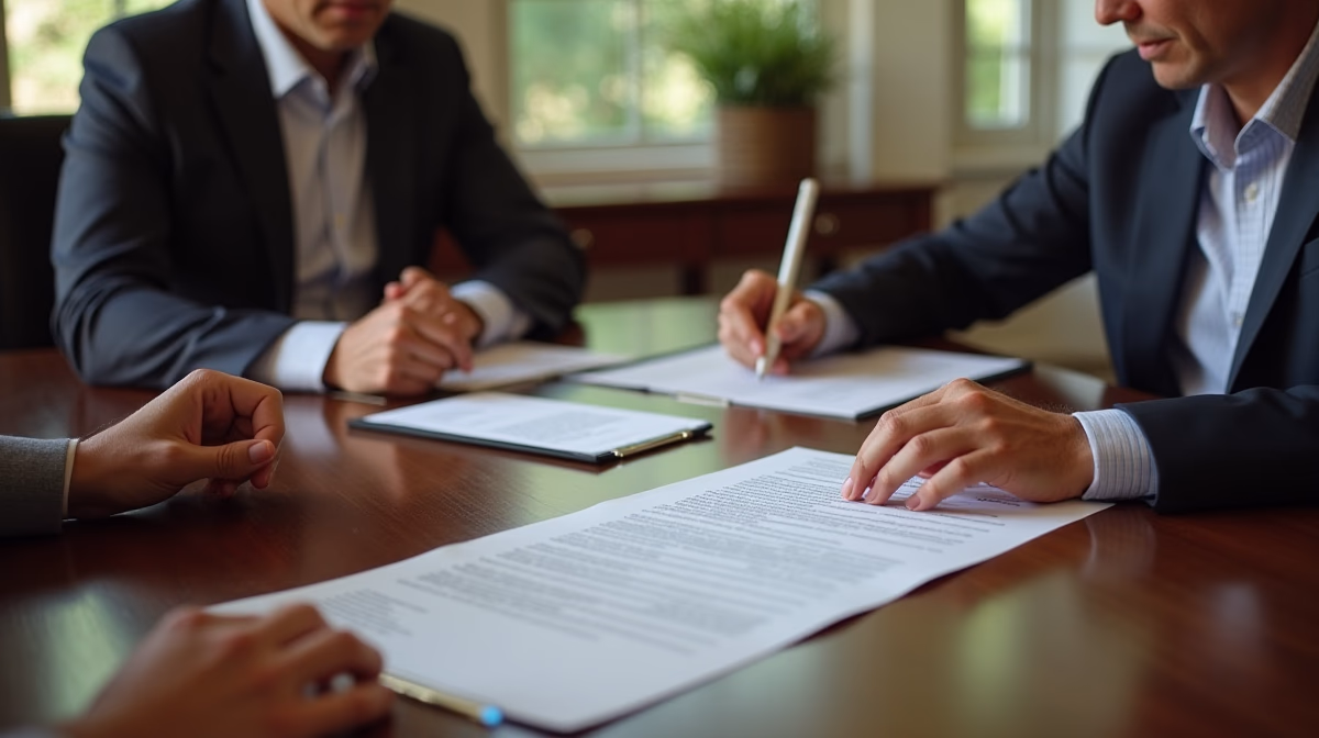 The dedicated legal team at Escondido Probate Law serving Riverside probate matters is pictured conferring with heirs to navigate the probate process to execute vital documents discussing Petition for Small Estate SetAside