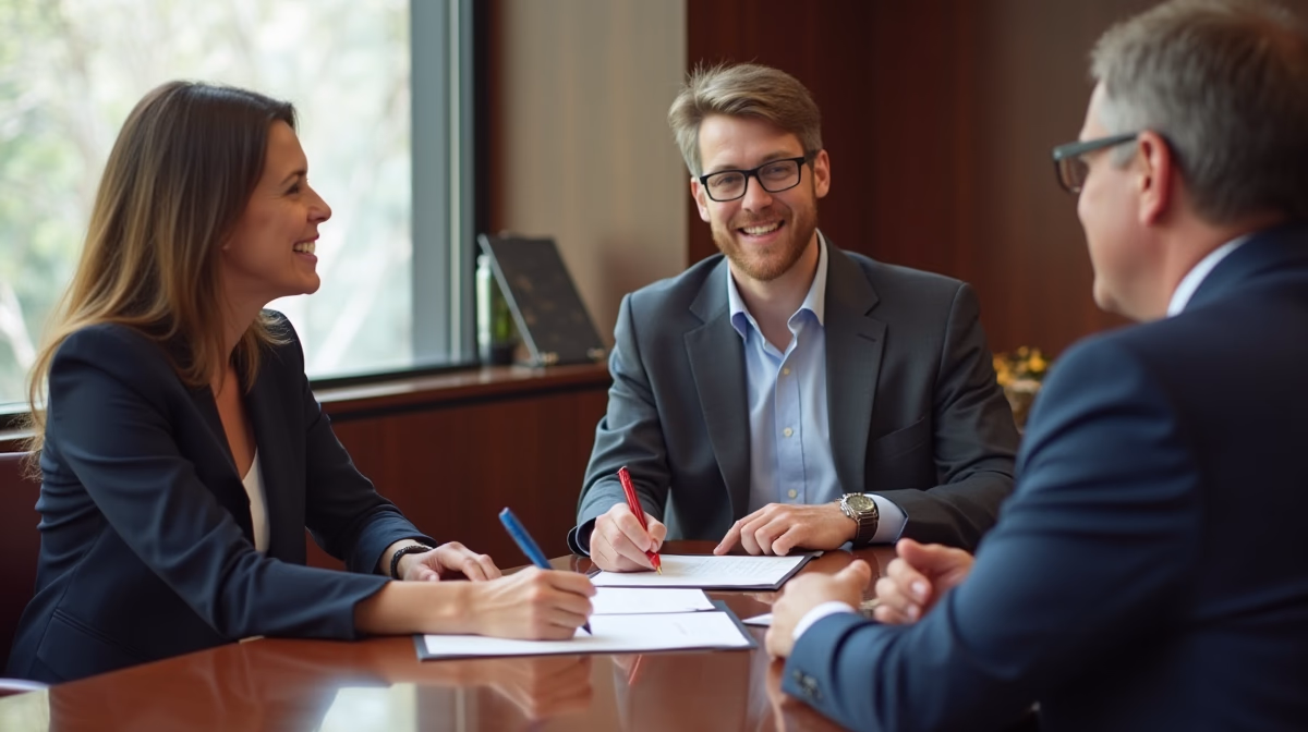 The dedicated legal team at Escondido Probate Law serving Riverside probate matters is pictured conferring with heirs to navigate the probate process to execute vital documents discussing Petition for Substituted Judgment