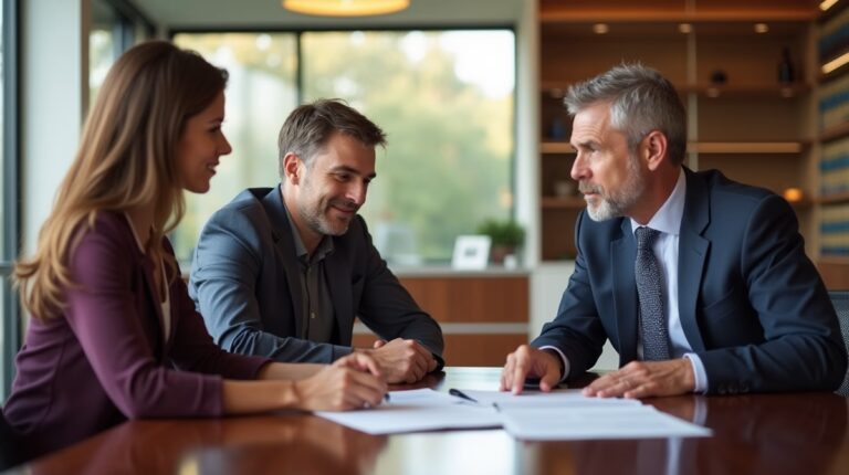 The dedicated legal team at Escondido Probate Law serving Riverside probate matters is pictured conferring with heirs to navigate the probate process to execute vital documents discussing Probating a Will Made in Another Country