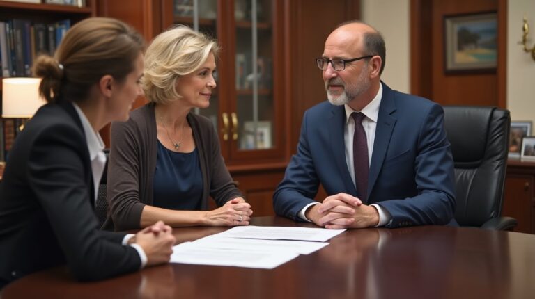 The dedicated legal team at Escondido Probate Law serving Riverside probate matters is pictured conferring with heirs to navigate the probate process to execute vital documents discussing Procedure for Trust Creditor Claims