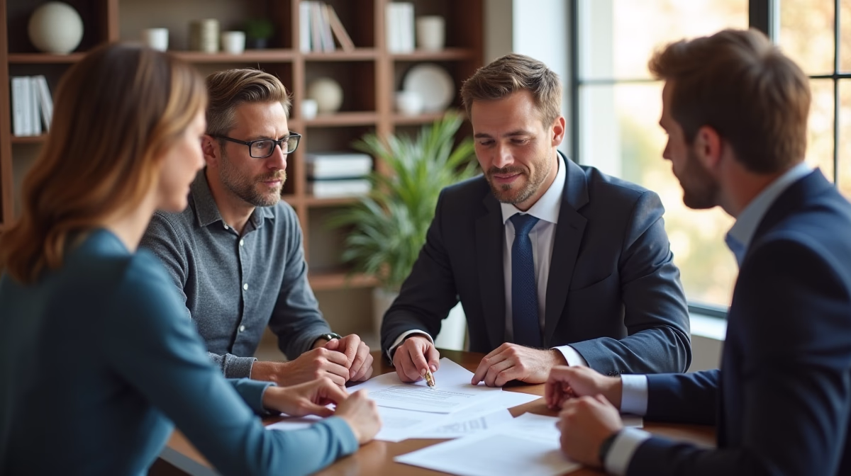 The experienced legal team at Escondido Probate Law serving Riverside County wills matters meets with executors in the Southern California office to execute vital petitions discussing Protecting Business Shares in Probate