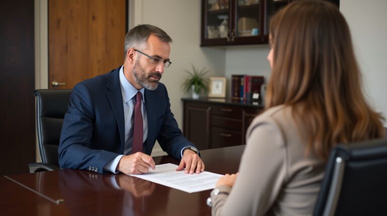 The legal counsel at Escondido Probate Law serving Riverside County estate matters meets with beneficiaries in our Southern California office to execute necessary paperwork discussing Protection from Beneficiary Lawsuits