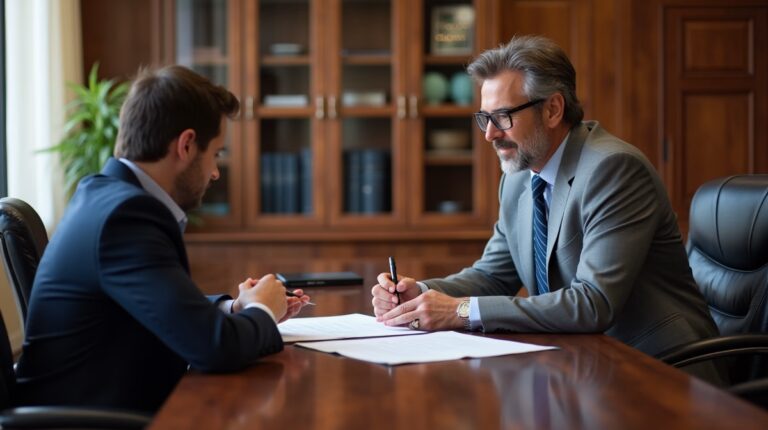 The dedicated legal team at Escondido Probate Law serving Riverside probate matters is pictured conferring with heirs to navigate the probate process to execute vital documents discussing Proving You Are the Child of the Deceased