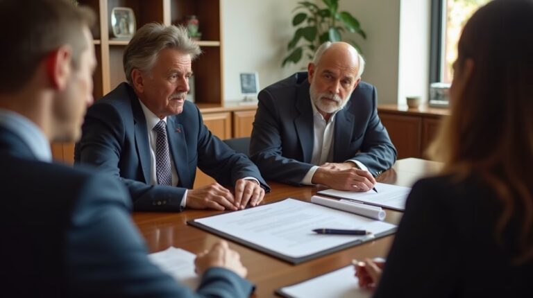 The dedicated legal team at Escondido Probate Law serving Riverside probate matters is pictured conferring with heirs to navigate the probate process to execute vital documents discussing Requesting a Jury Trial in Probate Court