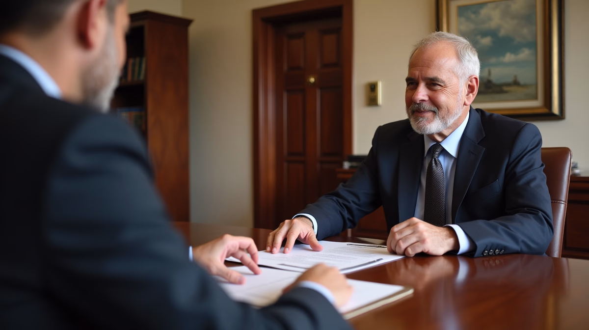 The legal counsel at Escondido Probate Law serving Riverside County estate matters meets with beneficiaries in our Southern California office to execute necessary paperwork discussing Requirements to Open a Trust Brokerage Account