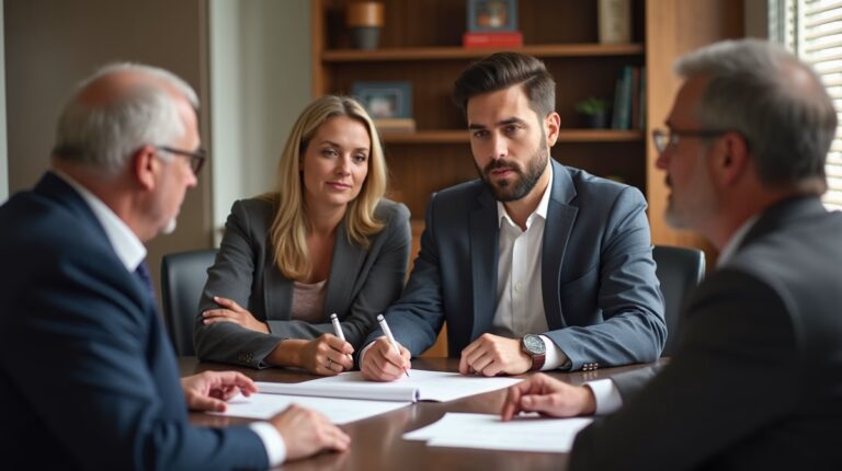 The legal counsel at Escondido Probate Law serving Riverside County estate matters meets with beneficiaries in our Southern California office to execute necessary paperwork discussing Resolving Disputes Over Escondido Real Estate Value