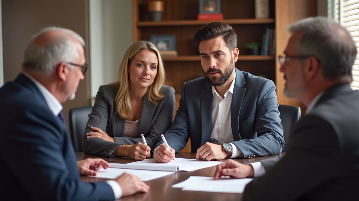 The legal counsel at Escondido Probate Law serving Riverside County estate matters meets with beneficiaries in our Southern California office to execute necessary paperwork discussing Resolving Disputes Over Escondido Real Estate Value