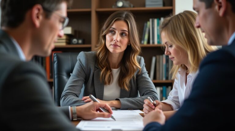 The dedicated legal team at Escondido Probate Law serving Riverside probate matters is pictured conferring with heirs to navigate the probate process to execute vital documents discussing Right to Know About Trust Investments