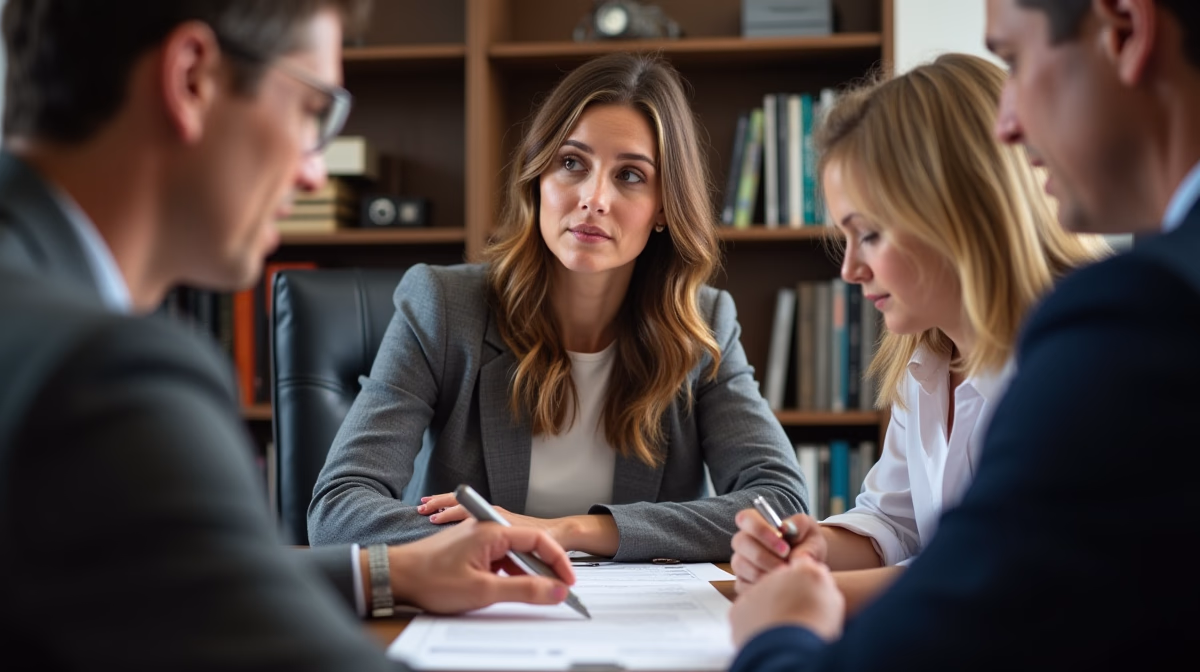 The dedicated legal team at Escondido Probate Law serving Riverside probate matters is pictured conferring with heirs to navigate the probate process to execute vital documents discussing Right to Know About Trust Investments