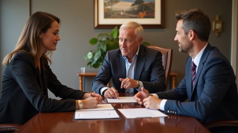 The dedicated legal team at Escondido Probate Law serving Riverside probate matters is pictured conferring with heirs to navigate the probate process to execute vital documents discussing Right to See the Original Trust Document