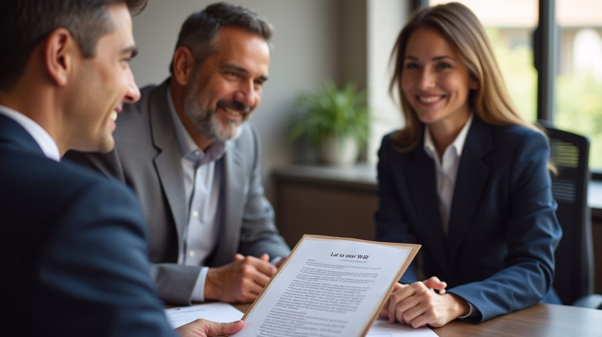 The dedicated legal team at Escondido Probate Law serving Riverside probate matters is pictured conferring with heirs to navigate the probate process to execute vital documents discussing Right to a Preliminary Distribution