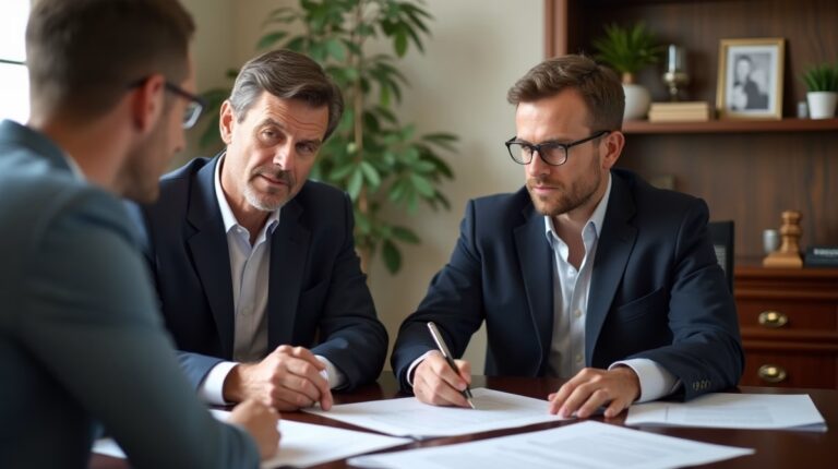 The dedicated legal team at Escondido Probate Law serving Riverside probate matters is pictured conferring with heirs to navigate the probate process to execute vital documents discussing Scheduling a Hearing for a Escondido Estate
