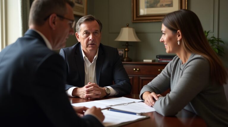 The dedicated legal team at Escondido Probate Law serving Riverside probate matters is pictured conferring with heirs to navigate the probate process to execute vital documents discussing Separating Personal and Estate Funds