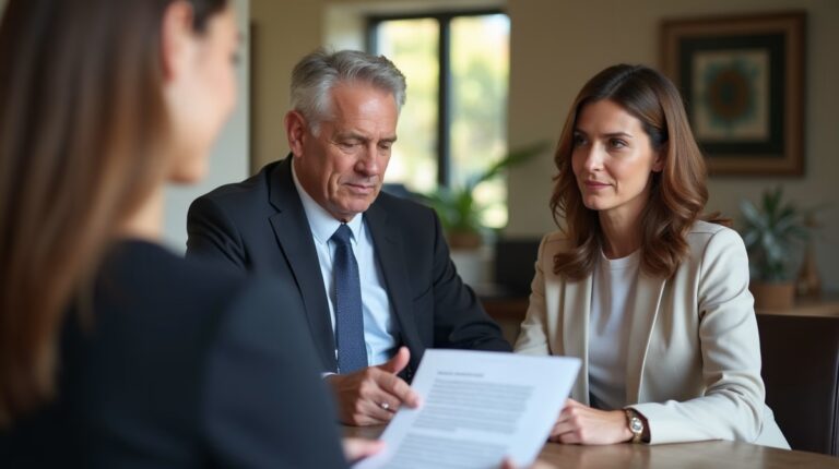 The dedicated legal team at Escondido Probate Law serving Riverside probate matters is pictured conferring with heirs to navigate the probate process to execute vital documents discussing Small Estate Affidavit With a Will