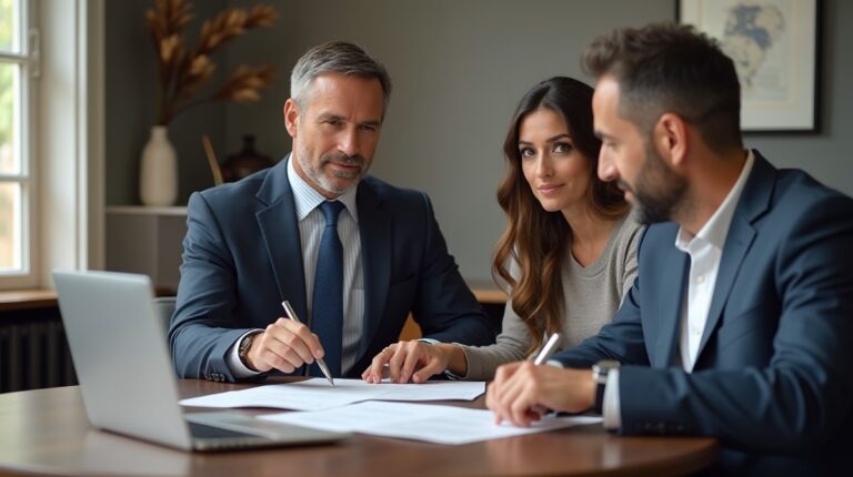 The dedicated legal team at Escondido Probate Law serving Riverside probate matters is pictured conferring with heirs to navigate the probate process to execute vital documents discussing Small Estate Affidavit for a Escondido House