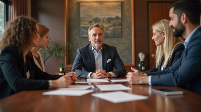 The experienced legal team at Escondido Probate Law serving Riverside County wills matters meets with executors in the Southern California office to execute vital petitions discussing Statutory vs Extraordinary Executor Fees