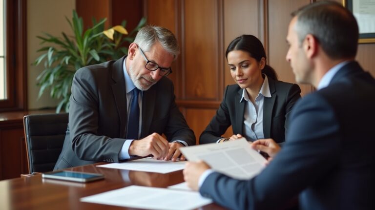 The dedicated legal team at Escondido Probate Law serving Riverside probate matters is pictured conferring with heirs to navigate the probate process to execute vital documents discussing Stopping a Escondido Property Sale in Court