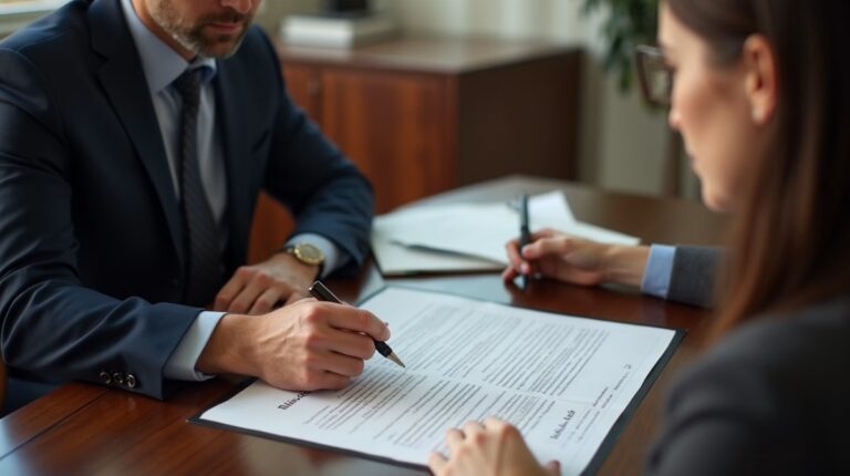 The legal counsel at Escondido Probate Law serving Riverside County estate matters meets with beneficiaries in our Southern California office to execute necessary paperwork discussing Taking Control of a Escondido TrustHeld Business