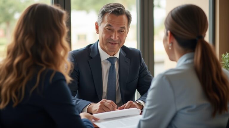 The dedicated legal team at Escondido Probate Law serving Riverside probate matters is pictured conferring with heirs to navigate the probate process to execute vital documents discussing Tracking Probate Lawyer Fees