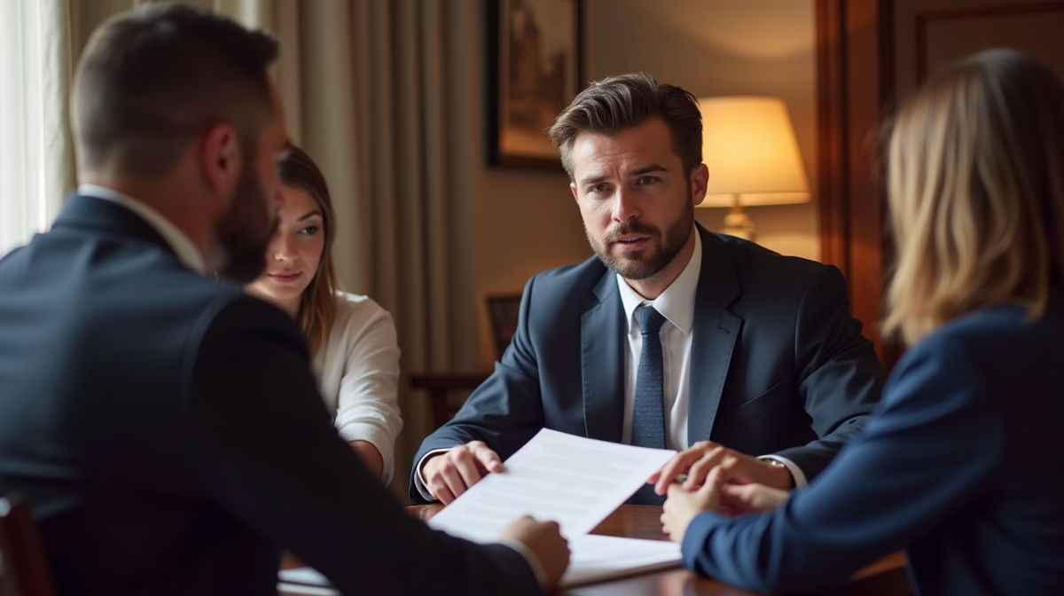 The dedicated legal team at Escondido Probate Law serving Riverside probate matters is pictured conferring with heirs to navigate the probate process to execute vital documents discussing Transfer on Death Deeds in California