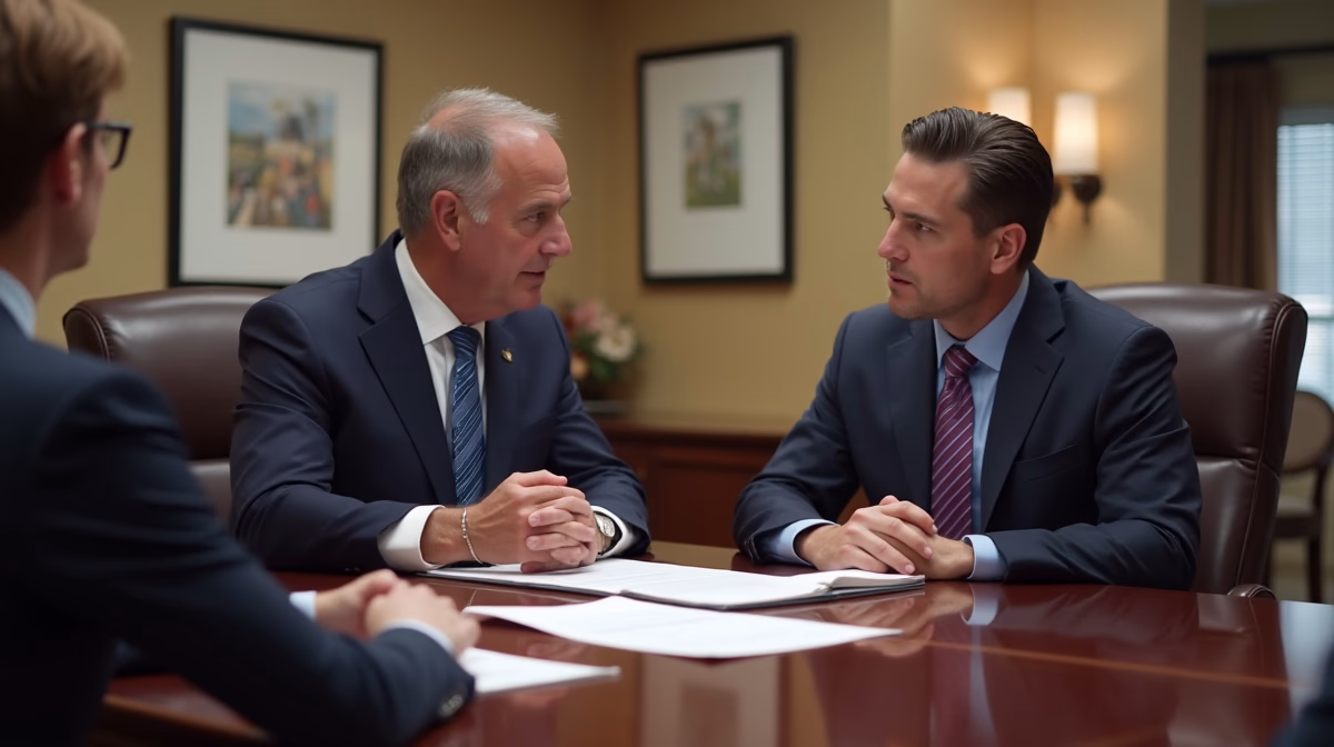 The legal counsel at Escondido Probate Law serving Riverside County estate matters meets with beneficiaries in our Southern California office to execute necessary paperwork discussing Transferring a Escondido Family Business