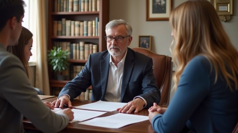 The dedicated legal team at Escondido Probate Law serving Riverside probate matters is pictured conferring with heirs to navigate the probate process to execute vital documents discussing Trust Beneficiary Rights in California