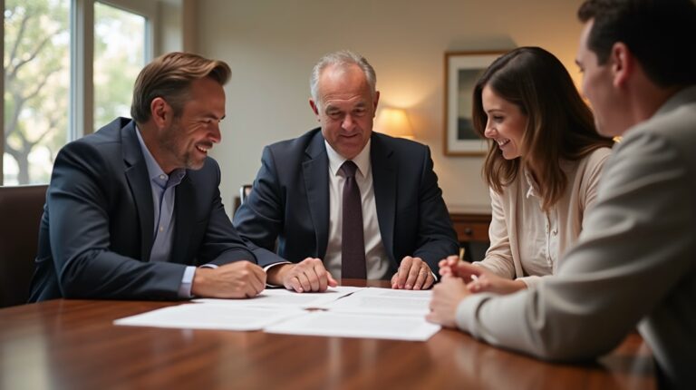 The dedicated legal team at Escondido Probate Law serving Riverside probate matters is pictured conferring with heirs to navigate the probate process to execute vital documents discussing Trustee Refusing to Provide Information