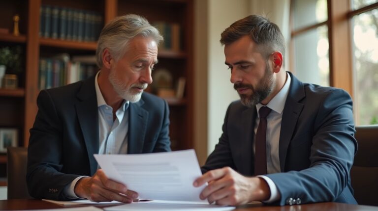 The dedicated legal team at Escondido Probate Law serving Riverside probate matters is pictured conferring with heirs to navigate the probate process to execute vital documents discussing Understanding the Bond Section on DE111