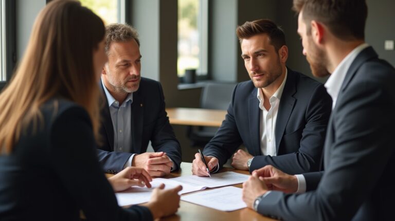 The dedicated legal team at Escondido Probate Law serving Riverside probate matters is pictured conferring with heirs to navigate the probate process to execute vital documents discussing Waiver of Notice of Petition to Administer