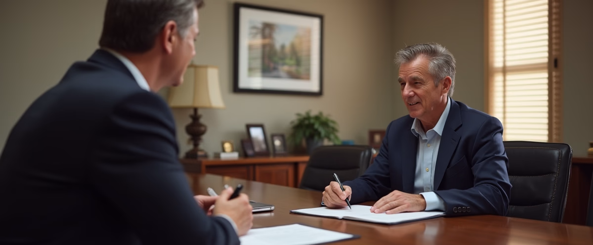 The legal counsel at Escondido Probate Law serving Riverside County estate matters meets with beneficiaries in our Southern California office to execute necessary paperwork discussing What Constitutes a Fiduciary Breach