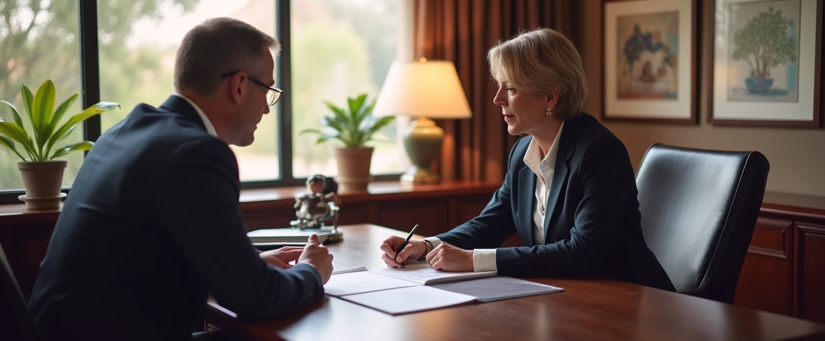 The experienced legal team at Escondido Probate Law serving Riverside County wills matters meets with executors in the Southern California office to execute vital petitions discussing What Constitutes a Valid Disinheritance in California