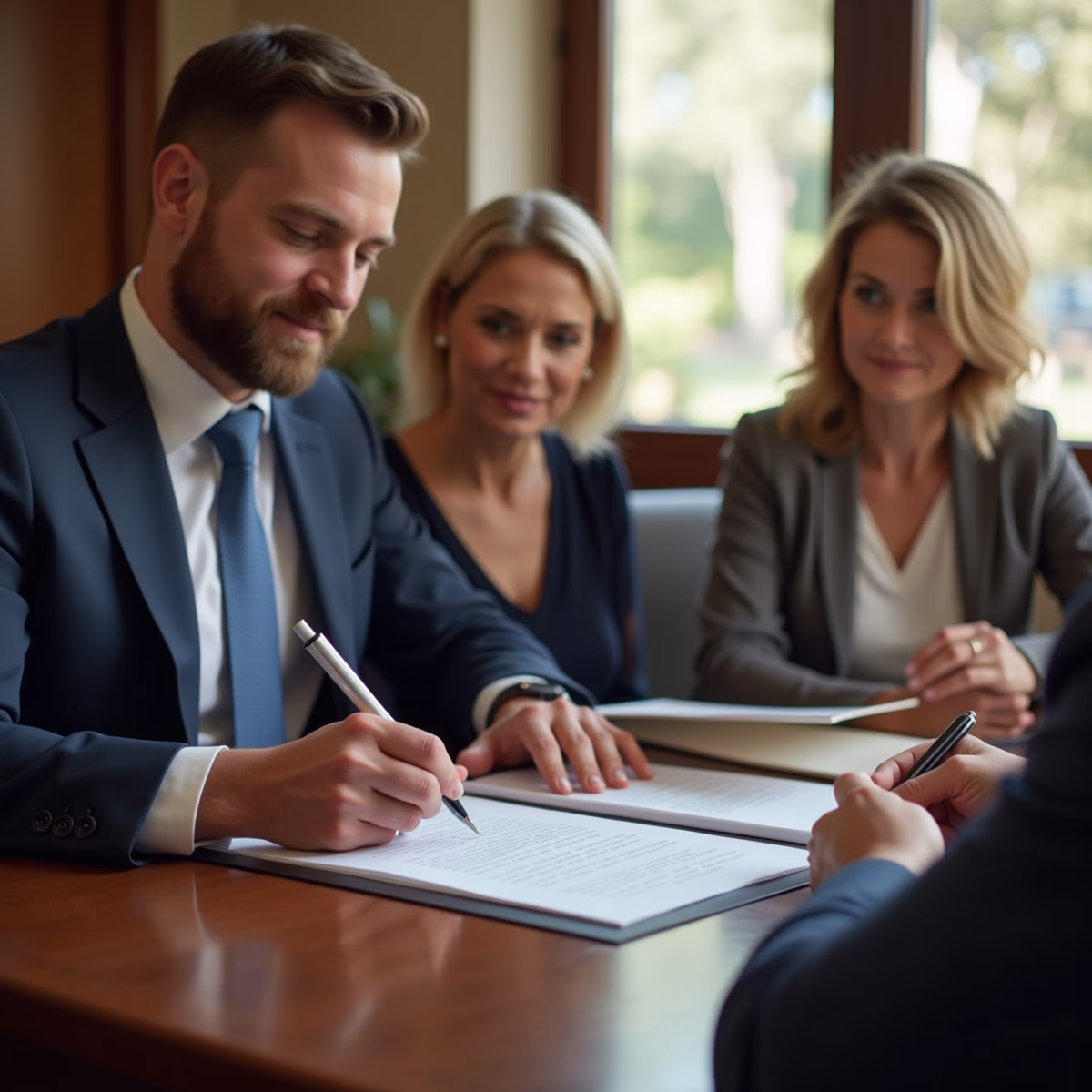 The dedicated legal team at Escondido Probate Law serving Riverside probate matters is pictured conferring with heirs to navigate the probate process to execute vital documents discussing What Documents Are Publicly Available