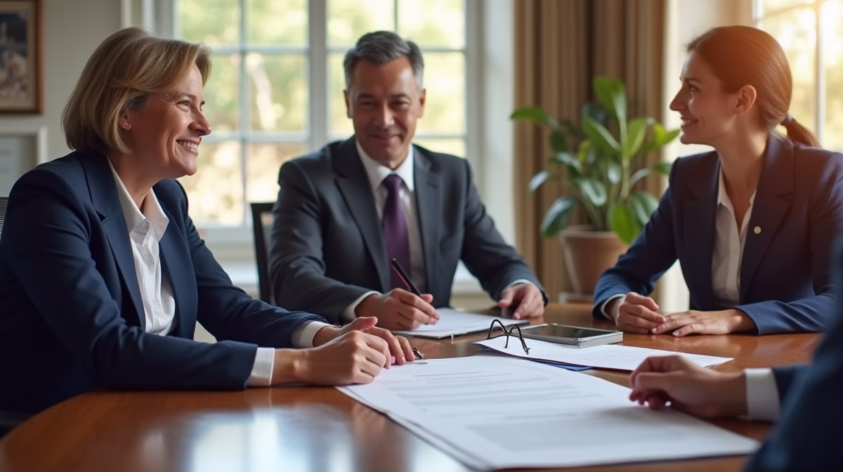 The dedicated legal team at Escondido Probate Law serving Riverside probate matters is pictured conferring with heirs to navigate the probate process to execute vital documents discussing What Does Recommended for Approval Mean
