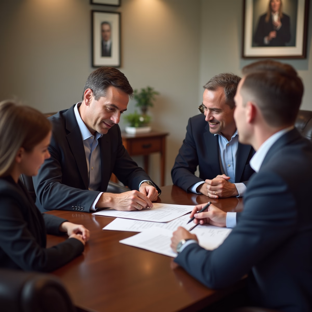 The dedicated legal team at Escondido Probate Law serving Riverside probate matters is pictured conferring with heirs to navigate the probate process to execute vital documents discussing What Factors Affect the Length of a California Probate