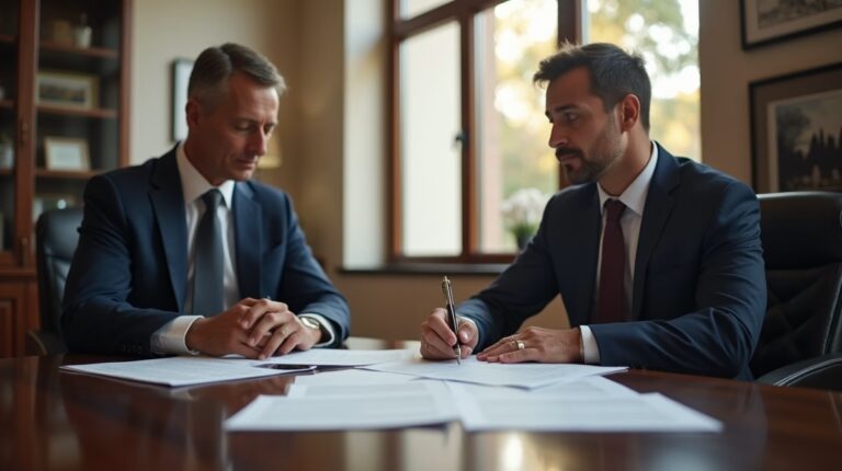 The dedicated legal team at Escondido Probate Law serving Riverside probate matters is pictured conferring with heirs to navigate the probate process to execute vital documents discussing What Happens If I Miss My Court Date