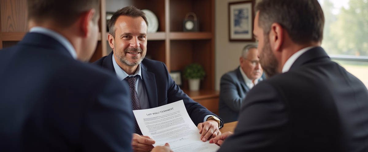 The legal counsel at Escondido Probate Law serving Riverside County estate matters meets with beneficiaries in our Southern California office to execute necessary paperwork discussing What Happens If My Trust Isnt Updated