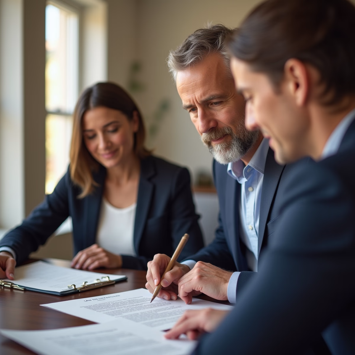 The dedicated legal team at Escondido Probate Law serving Riverside probate matters is pictured conferring with heirs to navigate the probate process to execute vital documents discussing What Happens When a Creditor Comes After a Trust