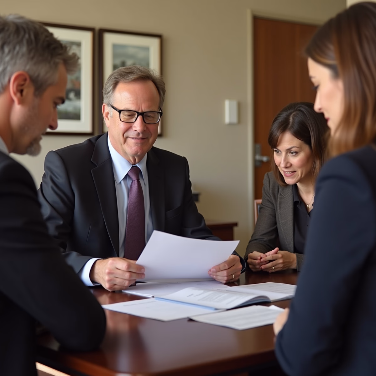 The dedicated legal team at Escondido Probate Law serving Riverside probate matters is pictured conferring with heirs to navigate the probate process to execute vital documents discussing What Happens When a Will Cant Be Found