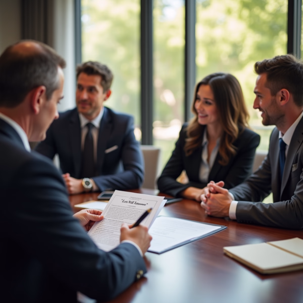 The dedicated legal team at Escondido Probate Law serving Riverside probate matters is pictured conferring with heirs to navigate the probate process to execute vital documents discussing What Happens When an Executor Makes Mistakes or Acts Improperly
