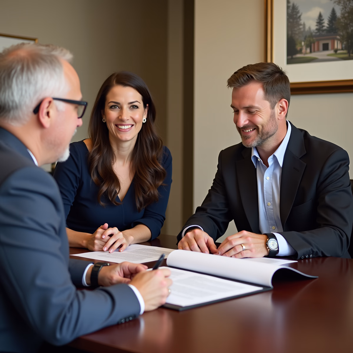 The dedicated legal team at Escondido Probate Law serving Riverside probate matters is pictured conferring with heirs to navigate the probate process to execute vital documents discussing What Information Am I Entitled to as a Beneficiary