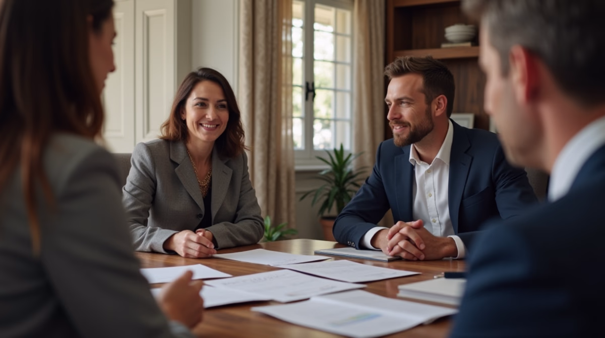The dedicated legal team at Escondido Probate Law serving Riverside probate matters is pictured conferring with heirs to navigate the probate process to execute vital documents discussing What Should I Wear to a Probate Hearing
