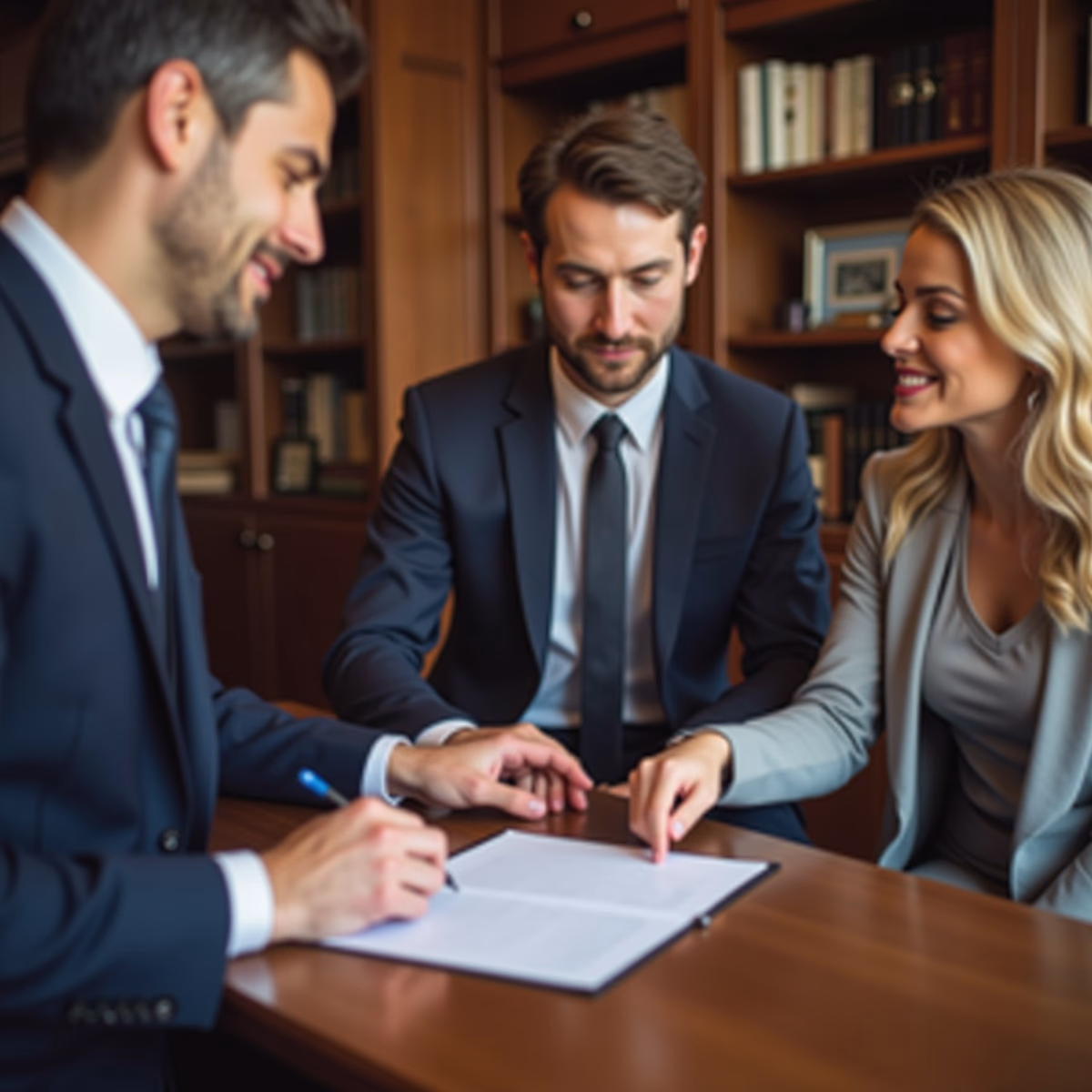 The dedicated legal team at Escondido Probate Law serving Riverside probate matters is pictured conferring with heirs to navigate the probate process to execute vital documents discussing What are Probate Notes and why did they show up on my case