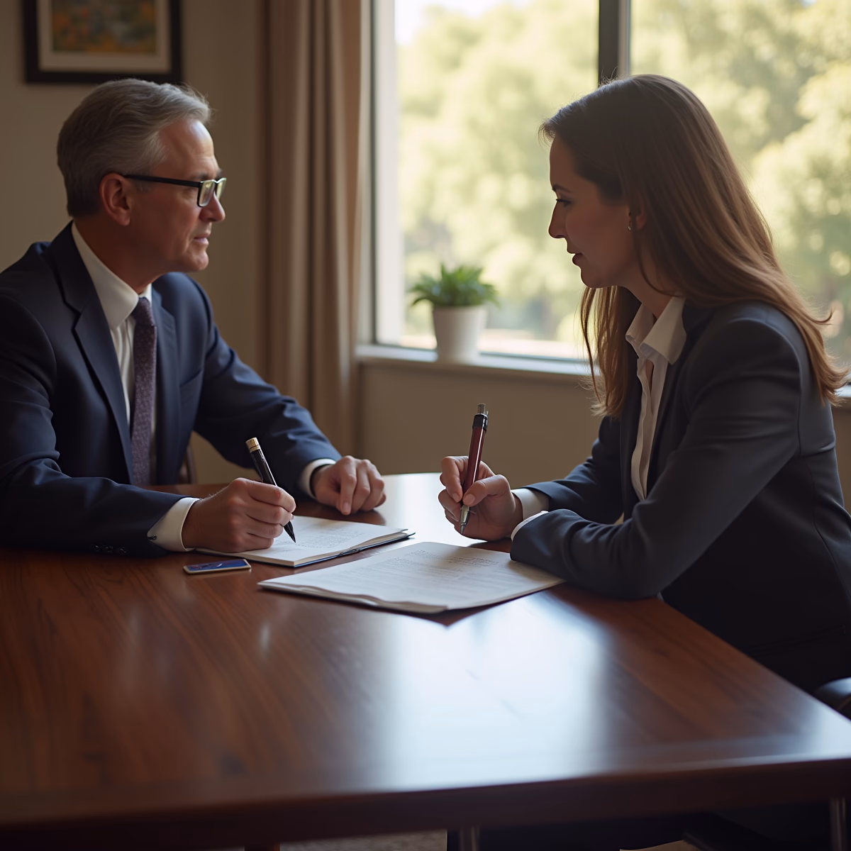 The dedicated legal team at Escondido Probate Law serving Riverside probate matters is pictured conferring with heirs to navigate the probate process to execute vital documents discussing What are a Trustees Responsibilities Regarding Information