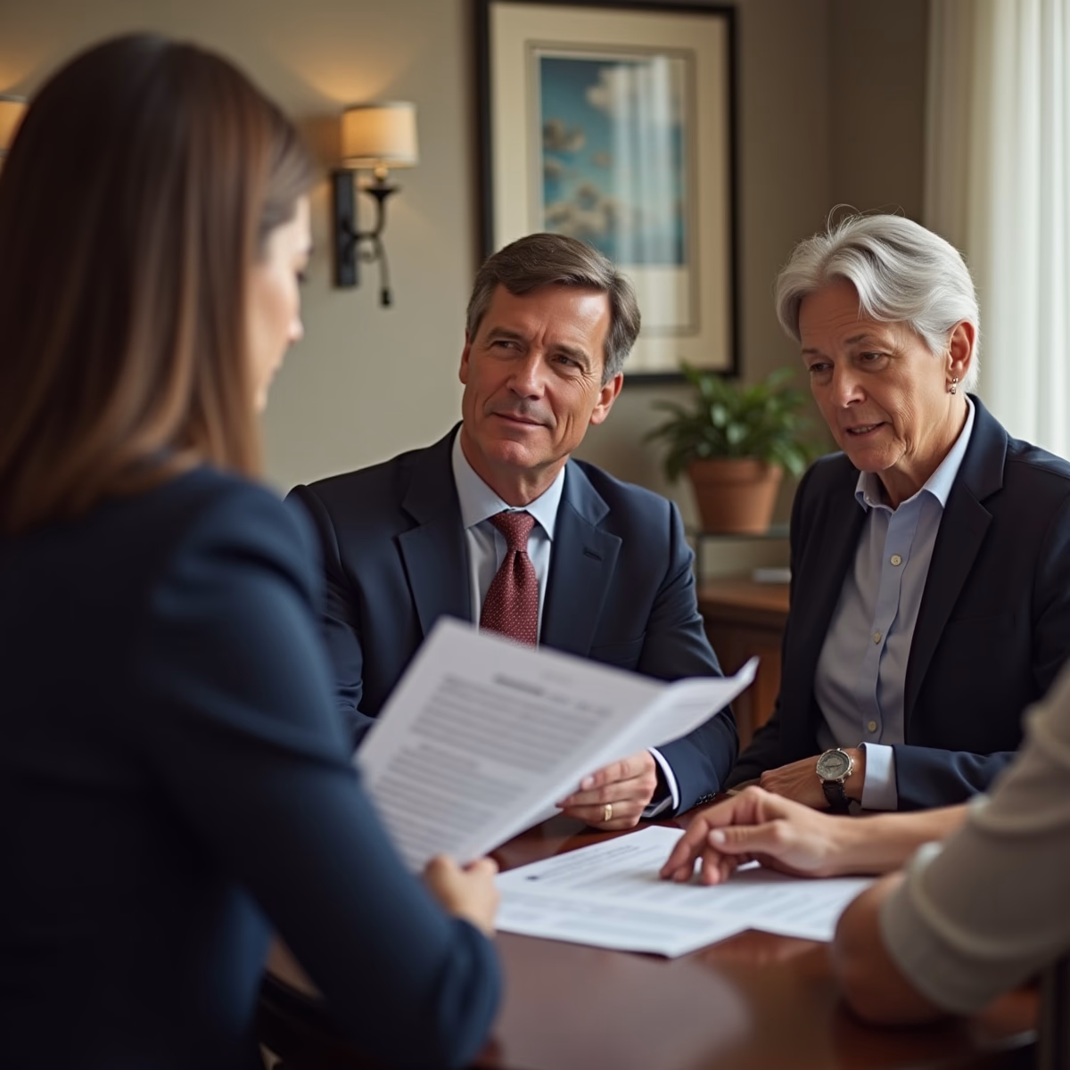 The dedicated legal team at Escondido Probate Law serving Riverside probate matters is pictured conferring with heirs to navigate the probate process to execute vital documents discussing What are my rights as a Trust Beneficiary