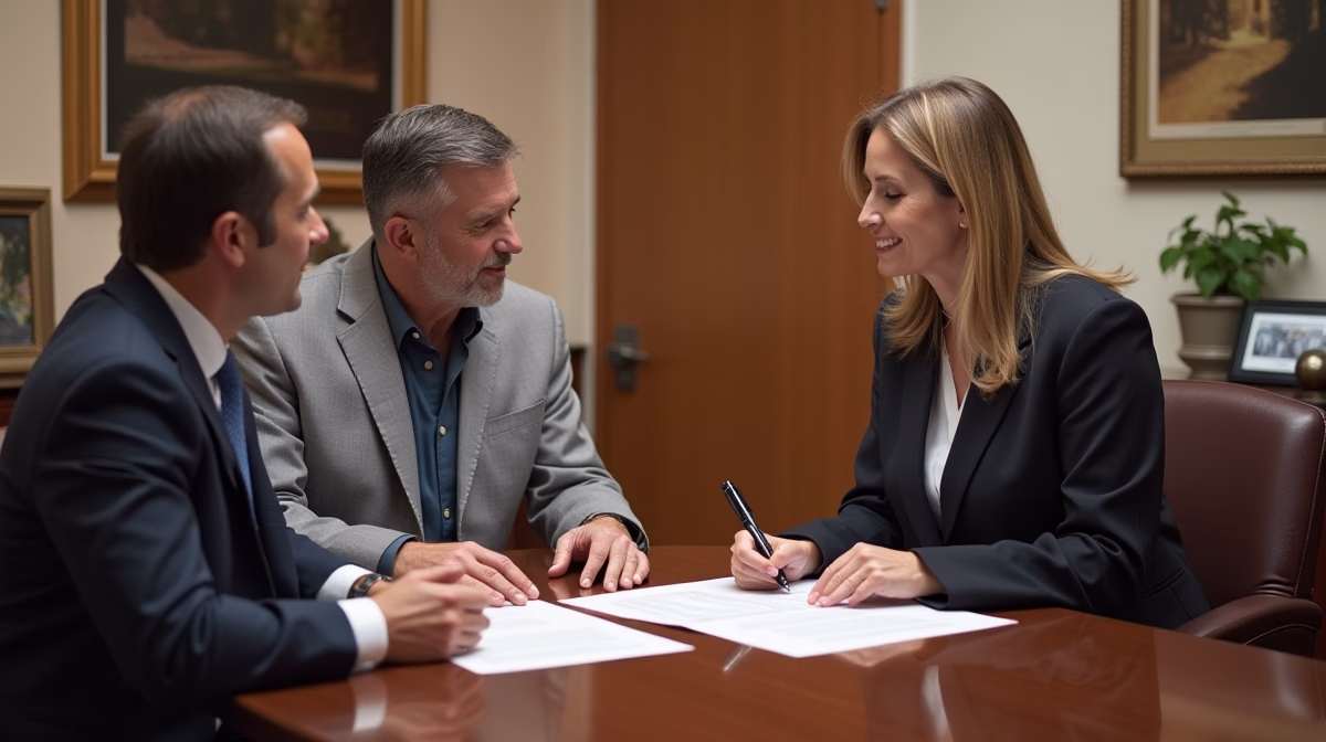 The legal counsel at Escondido Probate Law serving Riverside County estate matters meets with beneficiaries in our Southern California office to execute necessary paperwork discussing What are the specific requirements for a qualified appraisal in a GRAT